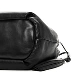 Nappa Drawstring Tote Black
