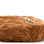 Suede Quilted Icarino Bag Cognac