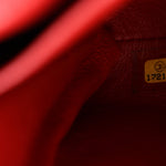 Lambskin Quilted Clutch With Chain Flap Red