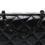 Glazed Aged Calfskin Reissue Wallet On Chain WOC So Black
