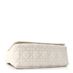 Supple Calfskin Cannage Medium Caro Bag Ivory