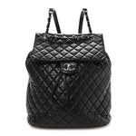 Lambskin Quilted Large Urban Spirit Backpack Black