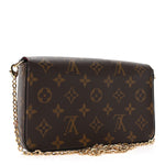 Monogram Pochette Felicie Chain Wallet Fuchsia