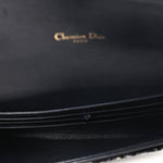 Oblique Saddle Chain Long Wallet Blue