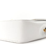 Lambskin Quilted Mini Flap Bag White