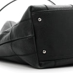 Caviar Square Stitched Tote Black