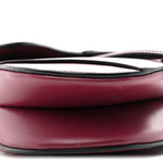 Supple Calfskin Mini Saddle Bag With Strap Purple