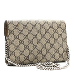 GG Supreme Monogram Mini Dionysus Chain Wallet Beige Taupe