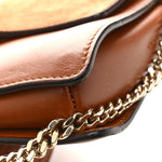 Suede Calfskin Small Faye Shoulder Bag Tobacco