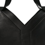 Santorini Lux Calfskin Y Drawstring Tote Black