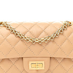 Aged Calfskin Quilted 2.55 Reissue Mini Flap Beige