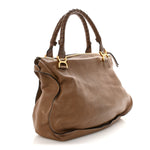 Calfskin Large Marcie Satchel Nut