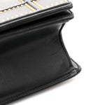 Lambskin Studded Medium Diorama Flap Bag Black