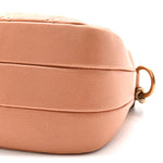 Calfskin Quilted Crown CC Double Zip Bag Beige