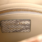 Snakeskin Mini Lady Dior Beige Gold