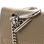Grained Lambskin Drew Shoulder Bag Motty Grey