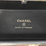 Patent Calfskin Boy Minaudiere Black