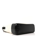 Aged Calfskin Quilted Large Gabrielle Shopping Tote White Black