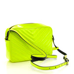 Patent Calfskin Matelasse Monogram Lou Camera Bag Neon Yellow