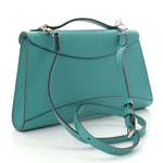 Carat Calfskin Gabrielle Clutch Turquoise