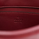 Lambskin Matelasse Small GG Marmont Shoulder Bag Rosso Ancora