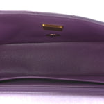 Calfskin Quilted Mini Cloudy Tie Dye Rectangular Flap Purple Blue Pink