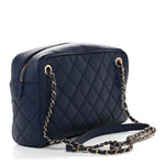 Caviar Quilted Large In & Out Camera Case Navy