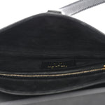 Grained Calfskin Saddle Bag Black