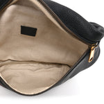 Grained Calfskin Logo Belt Bag Black