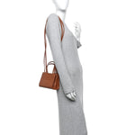 Vegan Leather Small Shopping Bag Tan
