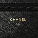 Caviar Quilted Boy Wallet On Chain WOC Black