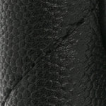 Caviar Quilted Small Shopping Tote  Black