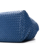 Nappa Intrecciato Medium Cesta Tote Cobalt
