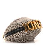 Wool Nappa Micro Houndstooth Nano Fendigraphy Hobo Charm Beige Moro