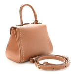 Grained Rodeo Calfskin Surpique Mini Brillant Satchel Vegetal Ivory
