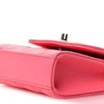Lambskin Quilted Mini Trendy CC Chain Wallet Pink