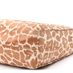 Jacquard Leopard Print Shopping Tote Brown