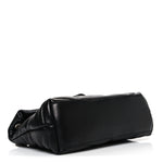 Lambskin Quilted Small Loulou Puffer Monogram Chain Satchel Black