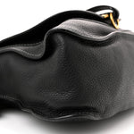 Calfskin Medium Marcie Satchel Black
