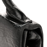 Vitello Shine Crystal Shoulder Bag Black