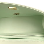 Lambskin Quilted Mini Square Flap Light Green