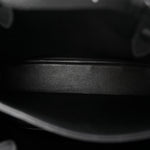 Soft Grain Calfskin Small Double Belt Tote Black