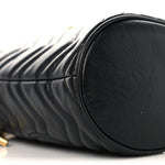 Calfskin Matelasse Mini GG Marmont 2.0 Bucket Bag Black