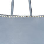 Grained Calfskin Rockstud Shoulder Tote Niagara