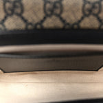 GG Supreme Monogram Textured Dollar Calfskin Web Mini Ophidia Envelope Shoulder Bag Beige Blue