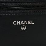 Lambskin Quilted Wallet On Chain WOC Black