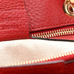 Pebbled Calfskin Medium Bamboo Shopper Tote Red