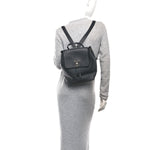 Calfskin Lockme Backpack Black