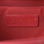 Calfskin Quilted Small CC Chain Accordion Tote Red