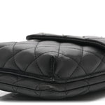 Calfskin Quilted Cambon Crossbody Messenger Black White